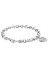 attractive itty-bitty silver heart baby charm bracelet